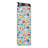 Folkkunst Blume Muster 2 Thermosbecher (Nach rechts gedreht)