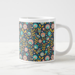 Folkkunst-Blume-Muster Jumbo-Tasse