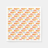 Folkkunst schwimmen Fischmuster Serviette (Vorderseite)