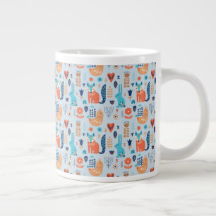 Folkkunst Woodland Tiermuster Jumbo-Tasse