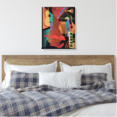 Folklorband Stretched Canvas Print Leinwanddruck (Insitu (Schlafzimmer))