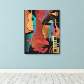 Folklorband Stretched Canvas Print Leinwanddruck (Insitu (Holzboden))