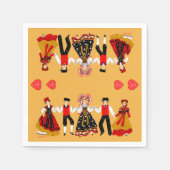 Folklore Alsacien, Frankreich Serviette (Vorderseite)