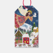 Folklore Art Engel Weltfrieden Weihnachten Geschenkanhänger (Vorderseite)