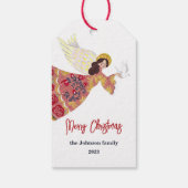 Folklore Art Engel Weltfrieden Weihnachten Geschenkanhänger (Rückseite)