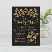 Folklore Art Stickerei Herbst Probe Abendessen Einladung (Stehend Vorderseite)