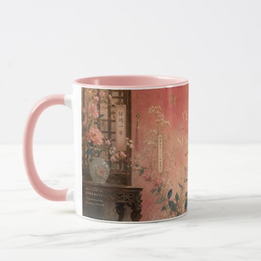 Folklore-Ästhetik-Kunst mit Romantik. Tasse (Links)