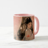 Folklore-Ästhetik-Kunst mit Romantik. Tasse (VorderseiteRechts)