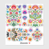 Folklore-Aufkleber Nr. 2 Aufkleber (Blatt)