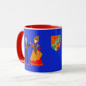 Folklore aus dem Baskenland, Frankreich Tasse (Vorderseite Links)