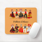 Folklore aus dem Elsass, Frankreich Mousepad (Mit Mouse)