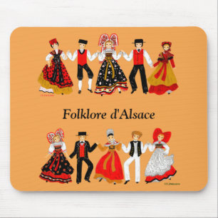 Folklore aus dem Elsass, Frankreich Mousepad