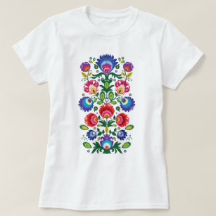 Folklore-Blume, Farbmischung 6 T-Shirt