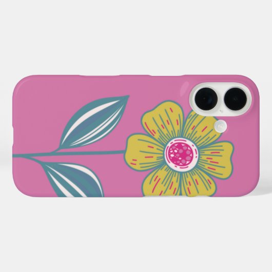 Folklore Blume iPhone Cover (Rückseite (Horizontal))