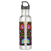 Folklore Blume Wycinanki Edelstahlflasche (Rückseite)