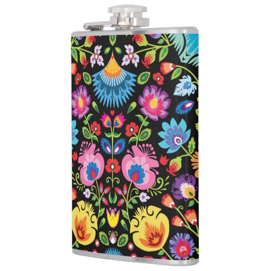 Folklore Blume Wycinanki Flachmann (Links)