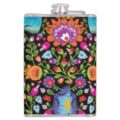 Folklore Blume Wycinanki Flachmann (Rückseite)