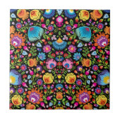 Folklore Blume Wycinanki  Fliese (Vorderseite)