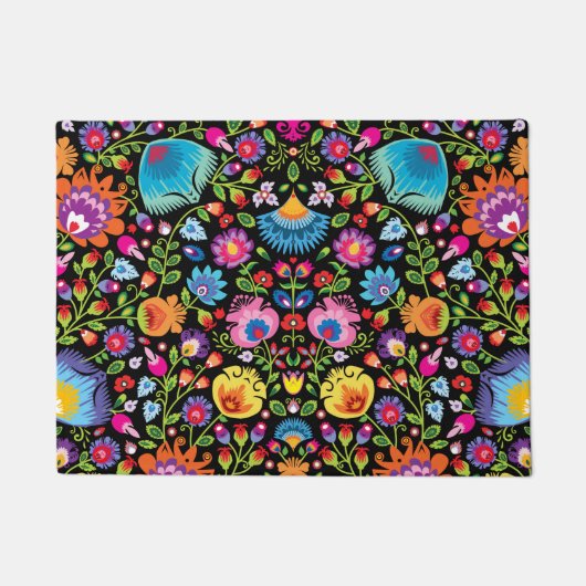 Folklore Blume Wycinanki Fußmatte (Vorderseite)