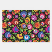 Folklore Blume Wycinanki Geschenkpapier Set (Vorderseite 3)