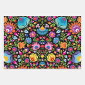 Folklore Blume Wycinanki Geschenkpapier Set (Vorderseite)