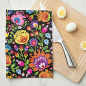 Folklore Blume Wycinanki  Geschirrtuch (Viertel Falte)