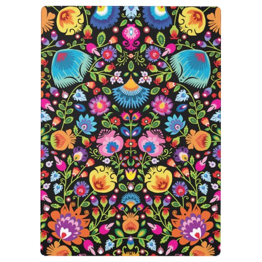 Folklore Blume Wycinanki  Klemmbrett (Rückseite)