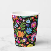 Folklore Blume Wycinanki Pappbecher (Vorderseite)