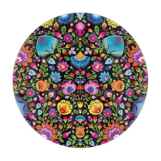 Folklore Blume Wycinanki  Schneidebrett (Vorderseite)