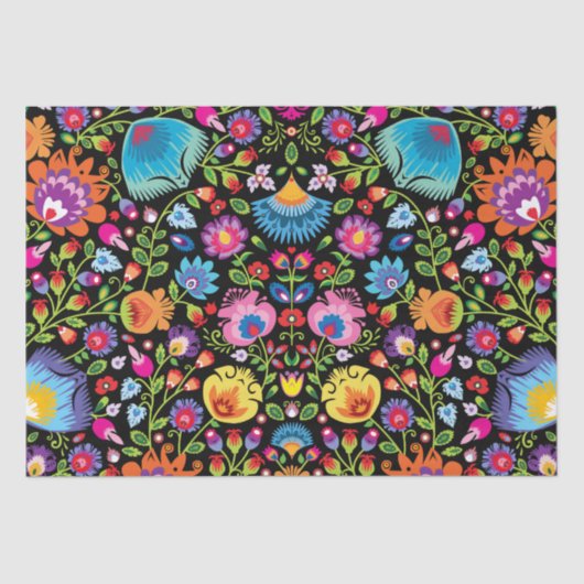 Folklore Blume Wycinanki Seidenpapier (Vorderseite)