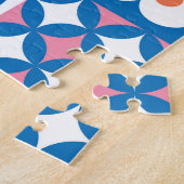 Folklore-Blumenkarte: Skandinavisches Design. Puzzle (Seite)