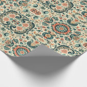 Folklore Charm: Artisanal Folk Art Wrapping Paper Geschenkpapier (Ecke)