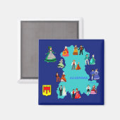 Folklore de l’Auvergne, Frankreich Magnet (Vorderseite/Rückseite)