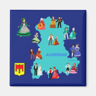 Folklore de l’Auvergne, Frankreich Magnet