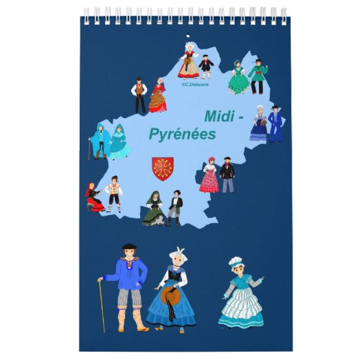 Folklore de Midi- Pyrénées, Frankreich Kalender (Titelbild)