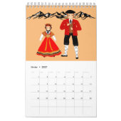 Folklore de Midi- Pyrénées, Frankreich Kalender (Feb 2027)