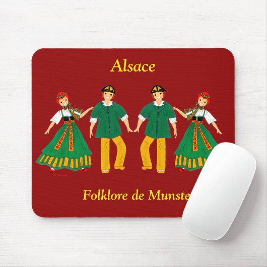 Folklore de Munster, Elsass, Frankreich Mousepad (Mit Mouse)