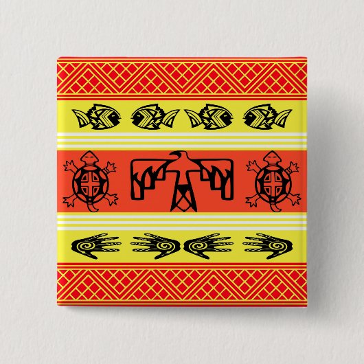 Folklore-Design Button (Vorderseite)