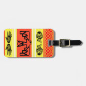 Folklore-Design Gepäckanhänger (Vorderseite horizontal)