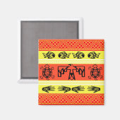 Folklore-Design Magnet (Vorderseite/Rückseite)