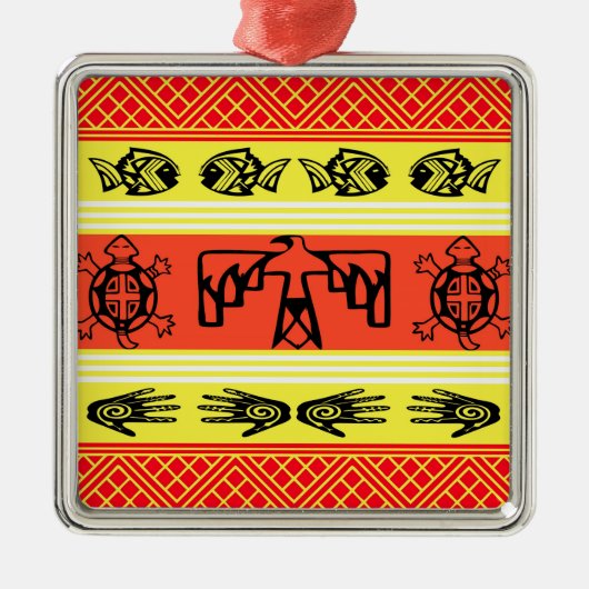Folklore-Design Ornament Aus Metall (Vorne)