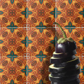 Folklore Ethnisches Mosaikmuster in Herbstfarben Fliese