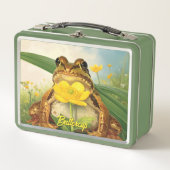 Folklore Frog & Buttercup | Hidden Magic Herbalist Metall Brotdose (Vorderseite)