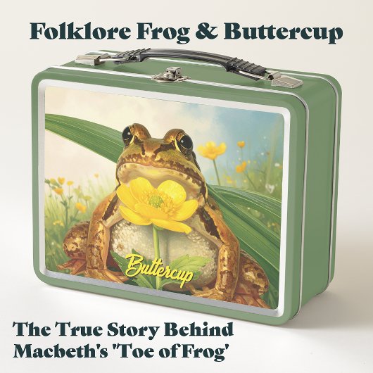 Folklore Frog & Buttercup | Hidden Magic Herbalist Metall Brotdose