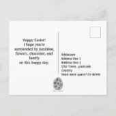 Folklore Happy Oaster Black&White [egg] Postkarte (Rückseite)
