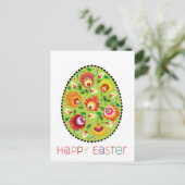 Folklore Happy Oaster [egg] Postkarte (Stehend Vorderseite)