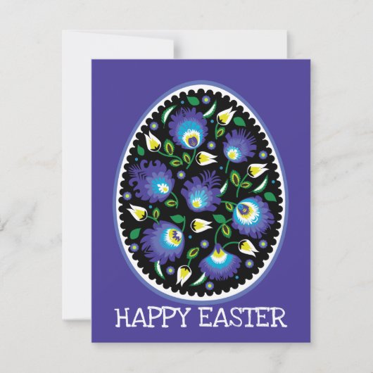 🐤 🐰 Folklore Happy Oaster Flat Karte (Vorderseite)