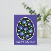 🐤 🐰 Folklore Happy Oaster Flat Karte (Stehend Vorderseite)