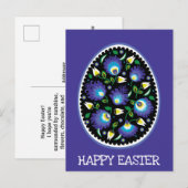 Folklore Happy Oaster Postkarte (Vorne/Hinten)