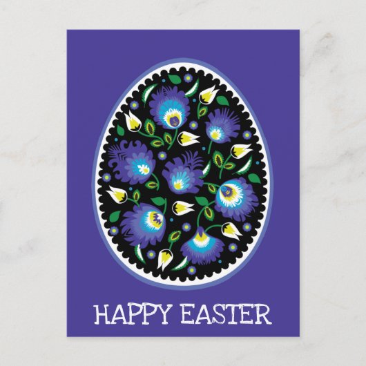 Folklore Happy Oaster Postkarte (Vorderseite)